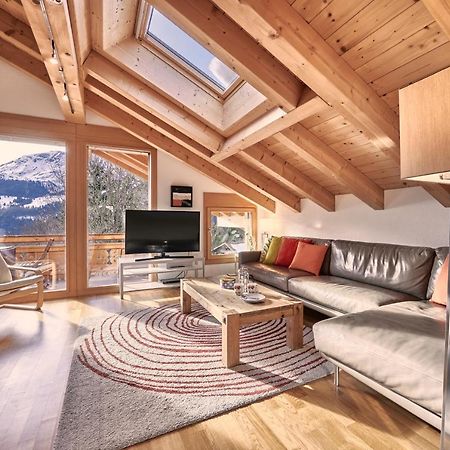 Chalet Bergfrieden Penthouse Apartment Wengen Bagian luar foto