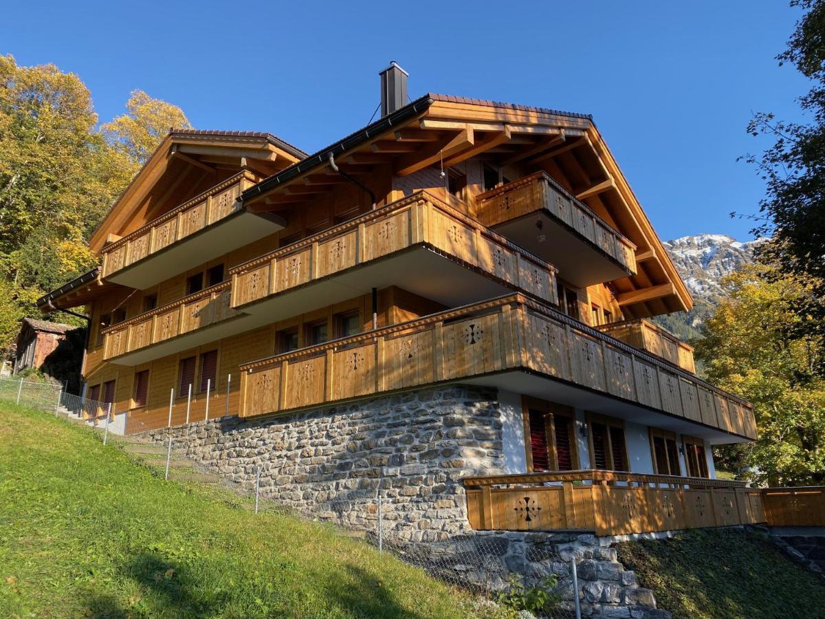 Chalet Bergfrieden Penthouse Apartment Wengen Bagian luar foto