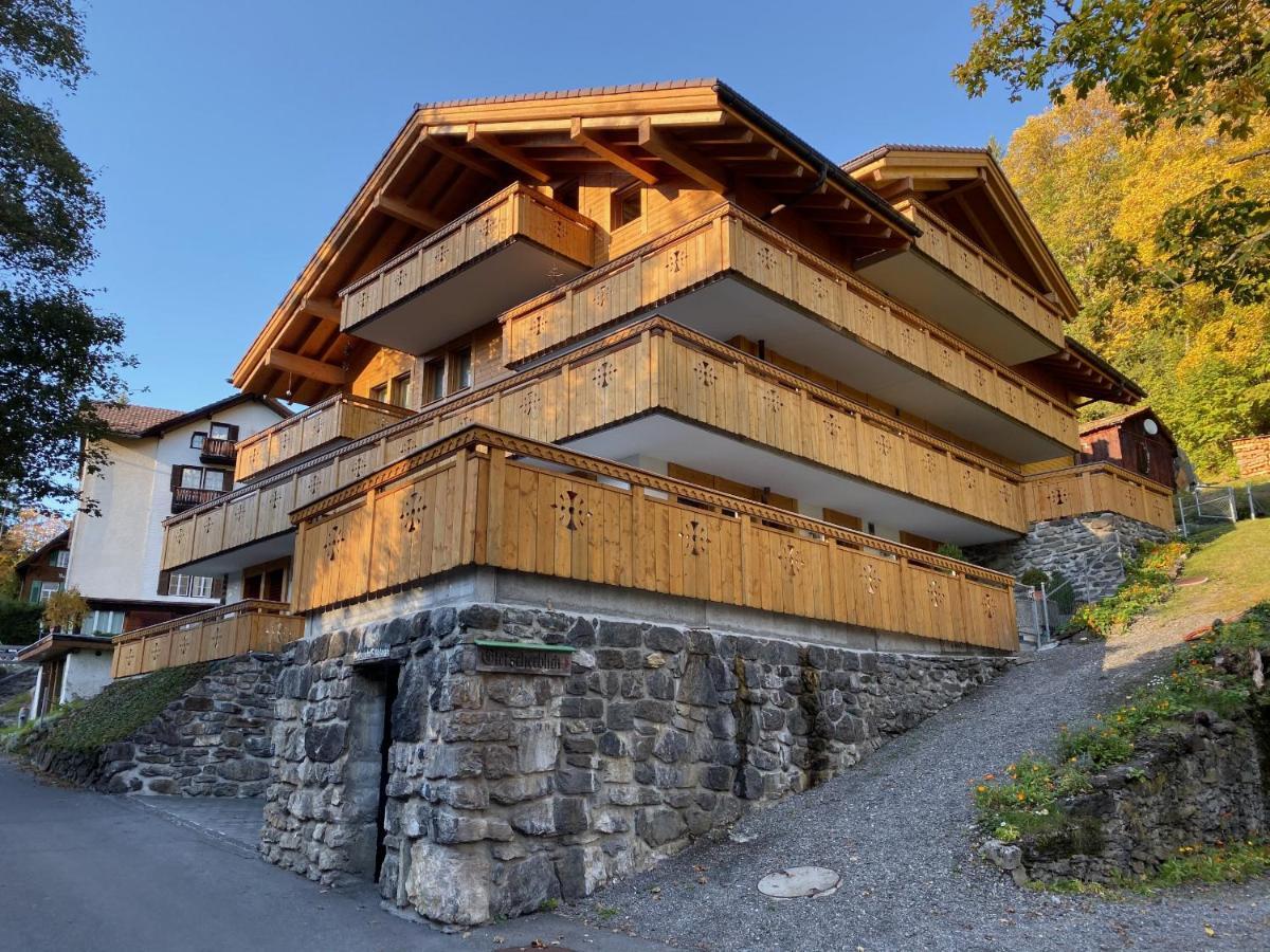 Chalet Bergfrieden Penthouse Apartment Wengen Bagian luar foto