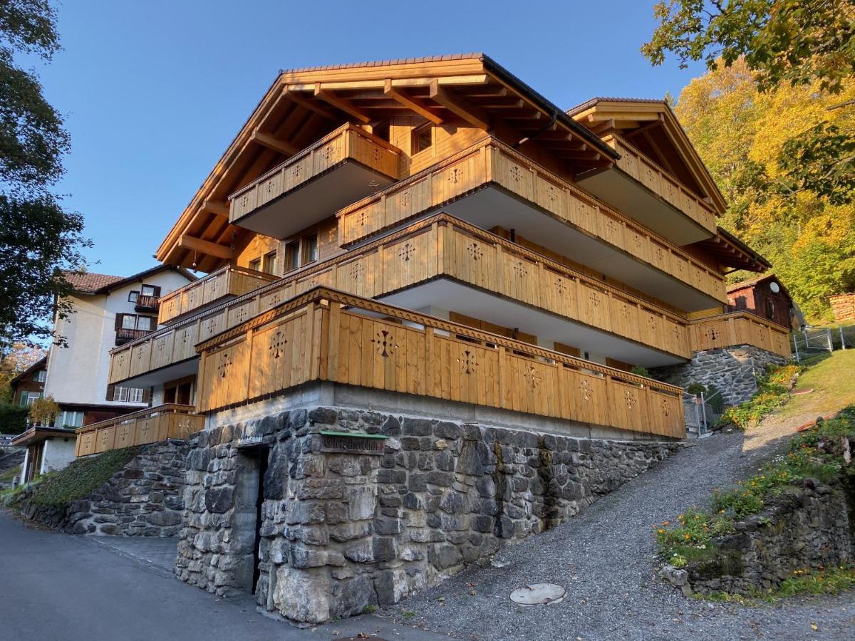 Chalet Bergfrieden Penthouse Wengen Bagian luar foto