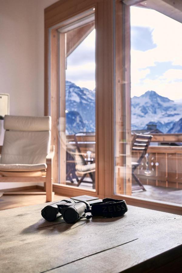 Chalet Bergfrieden Penthouse Apartment Wengen Bagian luar foto