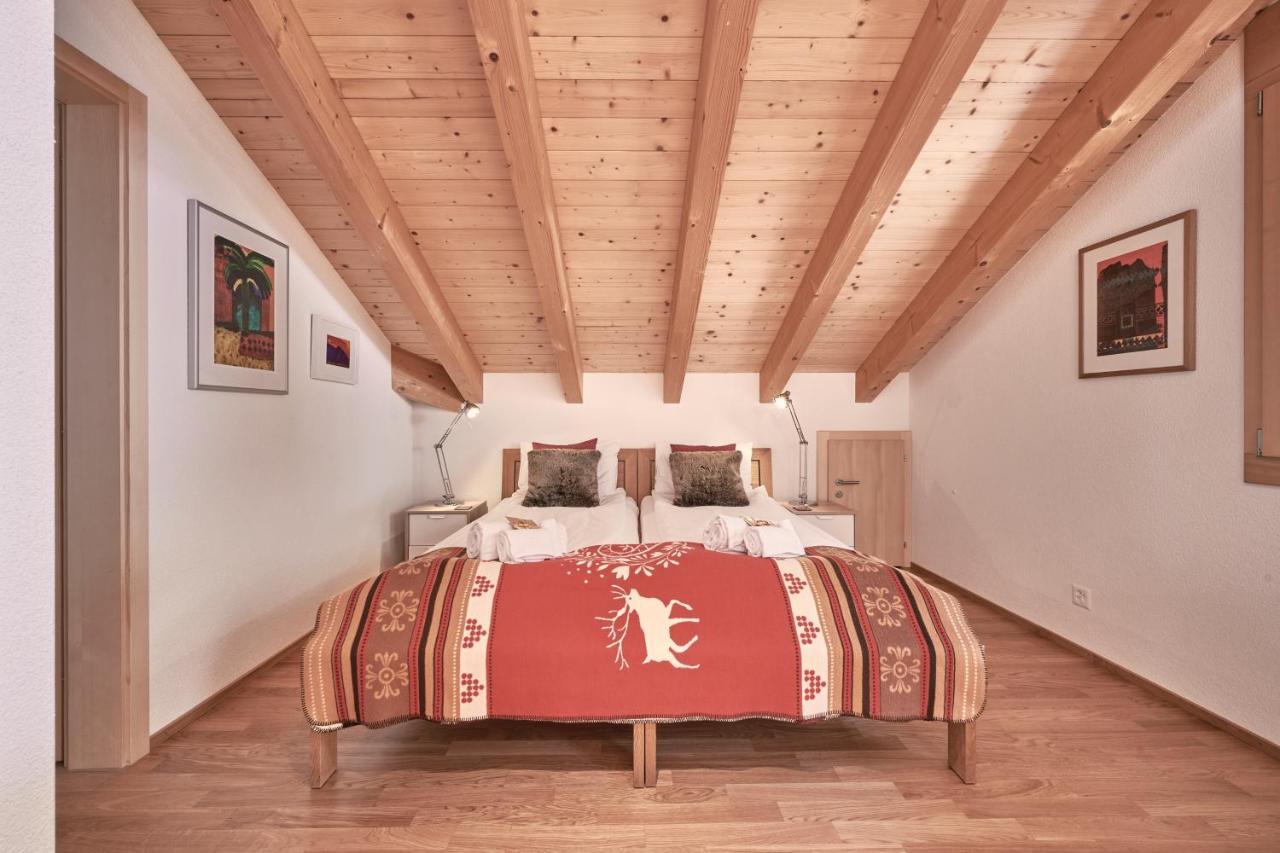 Chalet Bergfrieden Penthouse Wengen Bagian luar foto