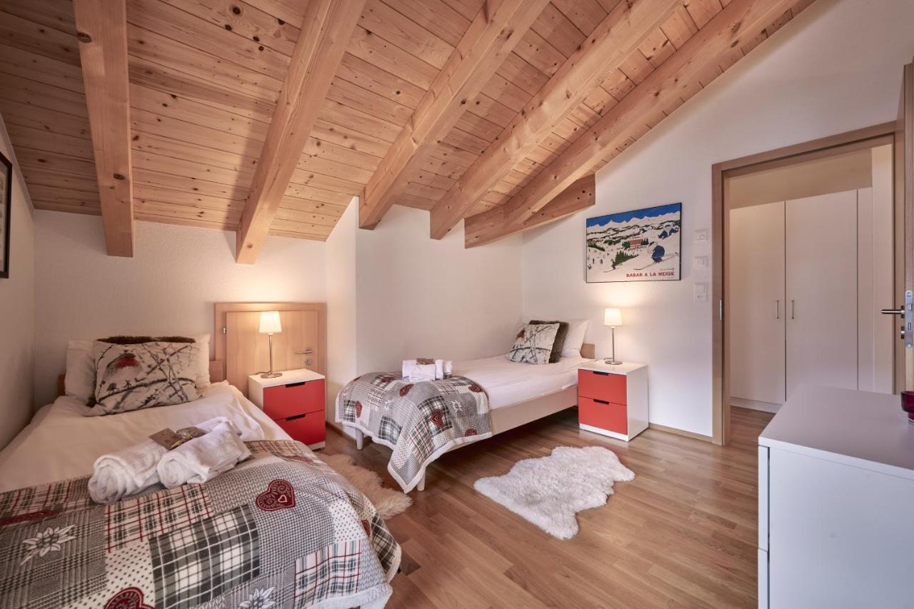 Chalet Bergfrieden Penthouse Wengen Bagian luar foto