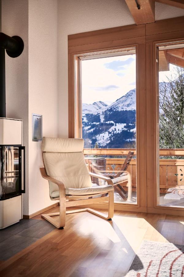 Chalet Bergfrieden Penthouse Apartment Wengen Bagian luar foto