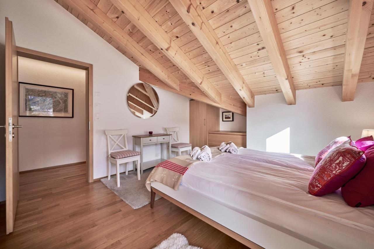 Chalet Bergfrieden Penthouse Wengen Bagian luar foto